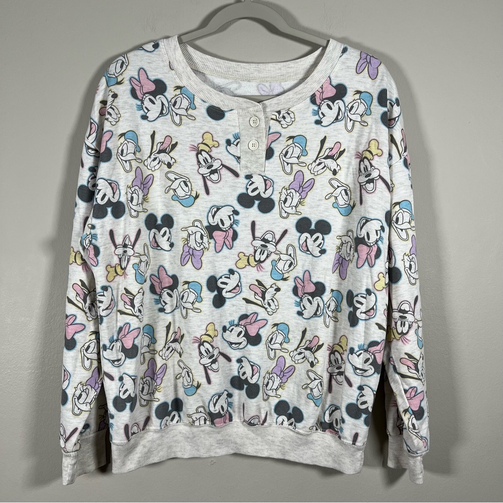 Disney Mickey and Friends Graphic Pajama Sweatshirt Girl’s Size L (12-14)
